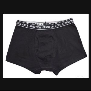 Kenneth Cole Reaction Men's Classic Cotton Trunks- black.
